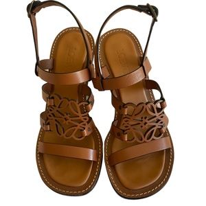 LOEWE Tan Anagram Sandals Size 41